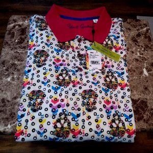 ROBERT GRAHAM SKULL DESIGN POLO SHIRT